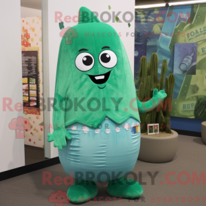 Turquoise Cucumber mascot...