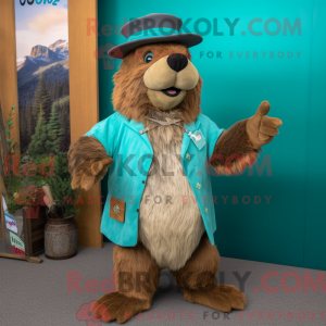 Turquoise Marmot mascot...