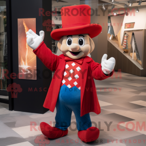 Red Magician mascot costume...