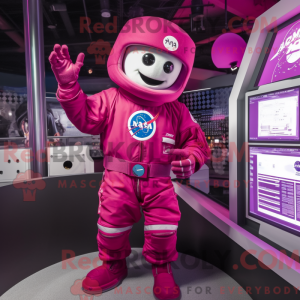 Magenta Astronaut mascot...