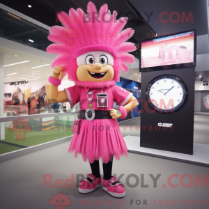 Pink Chief maskot kostume...