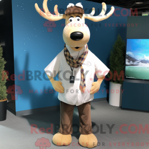 Cream Elk mascot costume...
