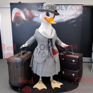 Gray Muscovy Duck mascot...
