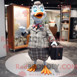 Gray Muscovy Duck mascot...