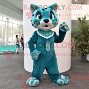 Postava maskota Teal Bobcat...