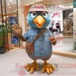 Brown Pigeon mascot costume...