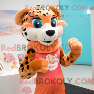 Peach Cheetah mascot...
