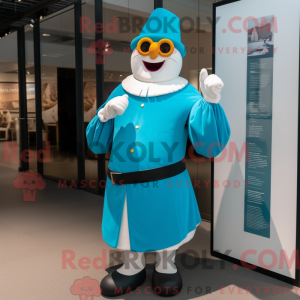 Cyan Swiss Guard mascot...