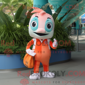 Peach Barracuda mascot...