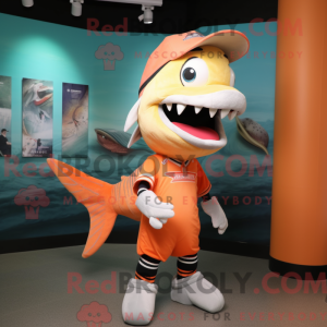 Peach Barracuda mascot...