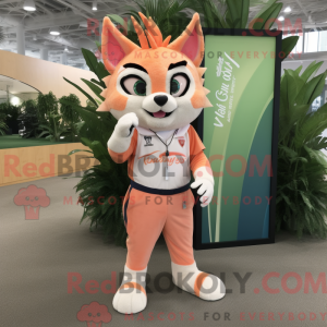 Peach Lynx mascot costume...