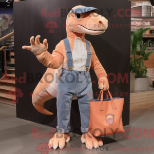 Peach Allosaurus maskot...