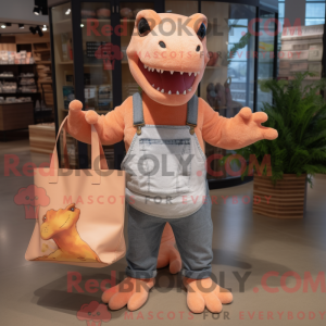 Peach Allosaurus maskot...