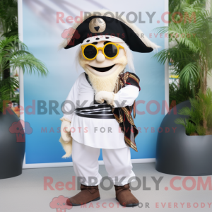 White Pirate mascot costume...