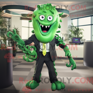 Grøn Medusa maskot kostume...