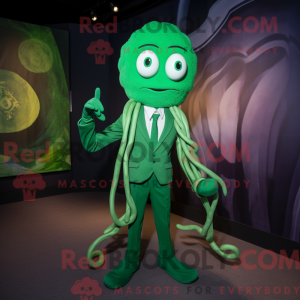 Grøn Medusa maskot kostume...