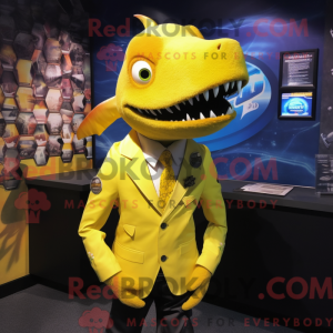 Gul Barracuda maskot...
