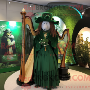 Forest Green Celtic Harp...