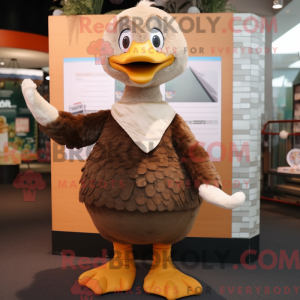 Brown Geese mascot costume...