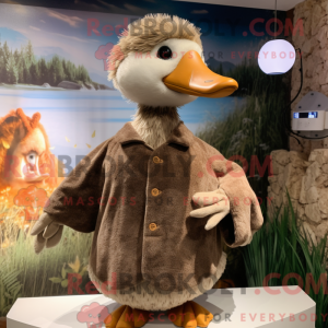 Brown Geese mascot costume...