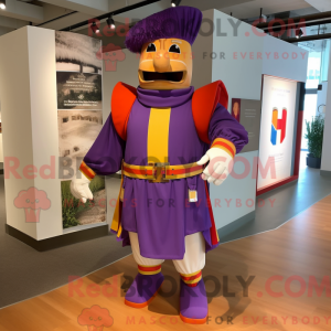 Purple Swiss Guard mascot...