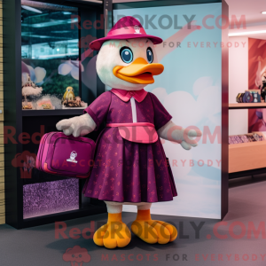 Magenta Muscovy Duck maskot...