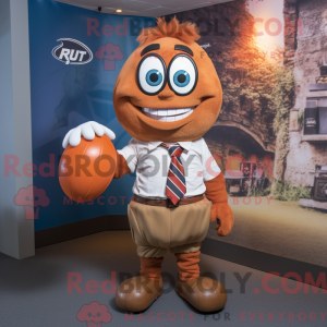 Rust Rugby Ball mascot...