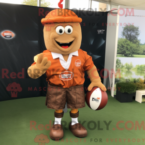 Rust Rugby Ball mascot...