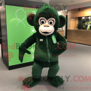 Waldgrüner Affe Maskottchen...
