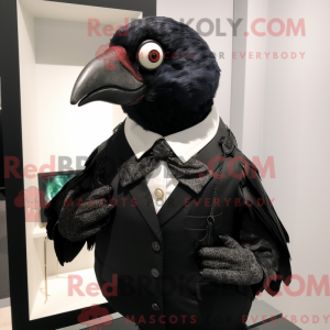 Black Pigeon mascot costume...