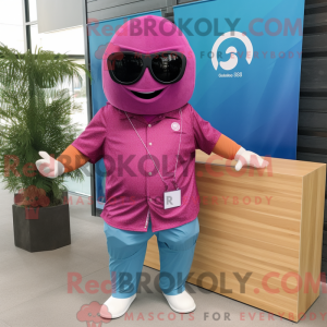 Magenta Ice-mascottekostuum...