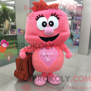 Pink Heart mascot costume...