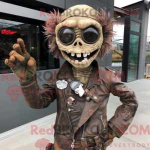 Brown Zombie mascot costume...