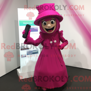Magenta Telefon Maskottchen...