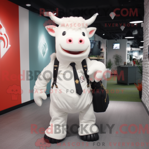 Máscara de vaca branca...