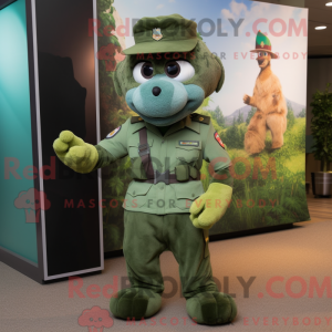 Blue Green Beret mascot...