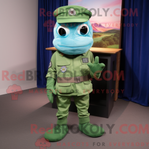 Blue Green Beret mascot...