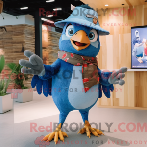 Blue Woodpecker mascot...