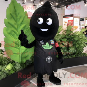 Sort spinat maskot kostume...