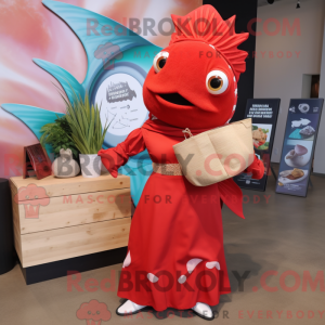 Red Fish Tacos Maskottchen...