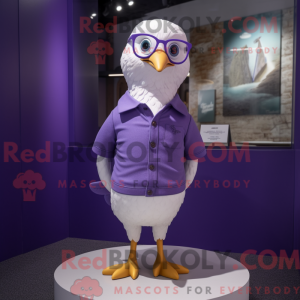 Purple Gull mascot costume...