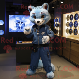 Blue Fox mascot costume...