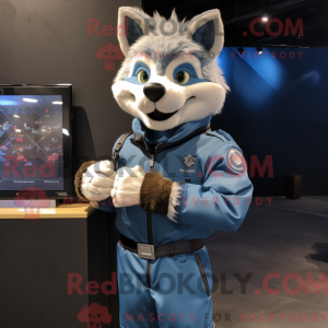 Maskottchenkostüm Blue Fox...