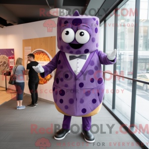 Purple Pizza Slice mascot...