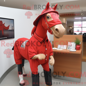 Red Mare-maskotdraktfigur...