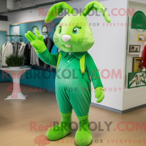Green Rabbit mascot costume...