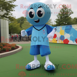 Sky Blue Soccer Goal mascot...