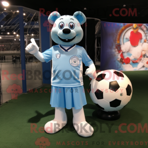 Sky Blue Soccer Goal mascot...