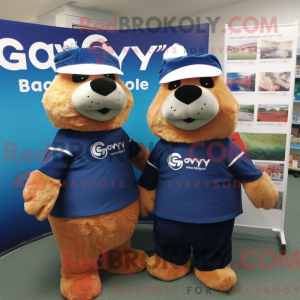 Navy Capybara mascot...
