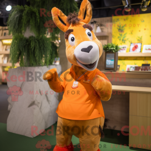 Orange Esel Maskottchen...
